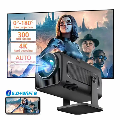 FLYIN HY320MINI 4K अल्ट्रा एचडी 3D पोर्टेबल शॉर्ट थ्रो प्रोजेक्टर और होम थिएटर और सिनेमा उपयोग के लिए प्रस्तुति उपकरण