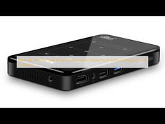 ब्लैक 4K मिनी पोर्टेबल प्रोजेक्टर डस्टप्रूफ वॉटरप्रूफ एंड्रॉइड मैपिंग डीएलपी प्रोजेक्टर